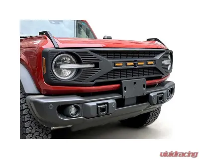 American Modified Tomahawk Grille w/Amber LED Running Lights Ford Bronco 2021-2023 - AMFMEA00104