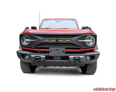 American Modified Tomahawk Grille w/Amber LED Running Lights Ford Bronco 2021-2023 - AMFMEA00104