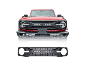 American Modified Tomahawk Grille With Off-Road Lights and Camera Hole Ford Bronco 2021-2024