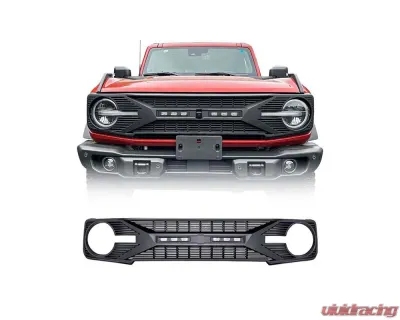 American Modified Tomahawk Grille With Off-Road Lights and Camera Hole Ford Bronco 2021-2024 - AMFMEA00105