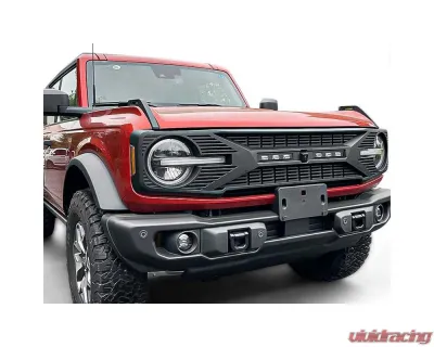 American Modified Tomahawk Grille With Off-Road Lights and Camera Hole Ford Bronco 2021-2024 - AMFMEA00105