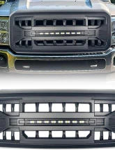 American Modified Armor Grille w/LED Off-Road Lights Matte Black Ford F-250 Super Duty 2011-2016                                     - AMFMFA00105 - Image 7