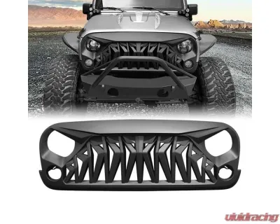 American Modified Shark Grille Matte Black Jeep Wrangler JK | JKU 2007-2018 - AMJPAA00106