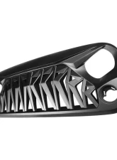 American Modified Shark Grille Matte Black Jeep Wrangler JK | JKU 2007-2018                                     - AMJPAA00106 - Image 3