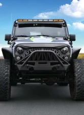 American Modified Shark Grille Matte Black Jeep Wrangler JK | JKU 2007-2018                                     - AMJPAA00106 - Image 6