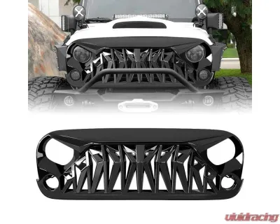 American Modified Shark Grille Gloss Black Jeep Wrangler JK | JKU 2007-2018 - AMJPAA00110