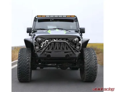 American Modified Shark Grille Gloss Black Jeep Wrangler JK | JKU 2007-2018 - AMJPAA00110