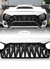 American Modified Shark Grille Black and White Jeep Wrangler JK | JKU 2007-2018                                     - AMJPAA00111 - Image 5