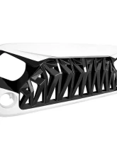 American Modified Shark Grille Black and White Jeep Wrangler JK | JKU 2007-2018                                     - AMJPAA00111 - Image 2