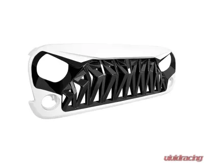 American Modified Shark Grille Black and White Jeep Wrangler JK | JKU 2007-2018 - AMJPAA00111