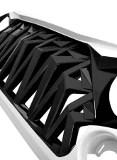 American Modified Shark Grille Black and White Jeep Wrangler JK | JKU 2007-2018                                     - AMJPAA00111 - Image 4