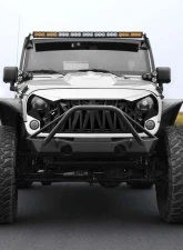 American Modified Shark Grille Black and White Jeep Wrangler JK | JKU 2007-2018                                     - AMJPAA00111 - Image 5
