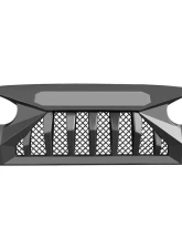 American Modified Gladiator Vader Grille Matte Black Jeep Wrangler JK 2007-2018                                     - AMJPAA00113 - Image 3