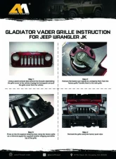 American Modified Gladiator Vader Grille Matte Black Jeep Wrangler JK 2007-2018                                     - AMJPAA00113 - Image 7