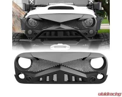 American Modified Hawke Grille Matte Black Jeep Wrangler JK 2007-2018 - AMJPAA00114