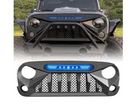American Modified Gladiator Grille With Blue 5 Star Lights Bar Jeep Wrangler JK 2007-2018