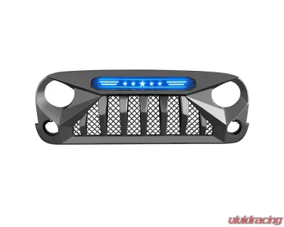 American Modified Gladiator Grille With Blue 5 Star Lights Bar Jeep Wrangler JK 2007-2018 - AMJPAA00116