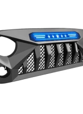 American Modified Gladiator Grille With Blue 5 Star Lights Bar Jeep Wrangler JK 2007-2018                                     - AMJPAA00116 - Image 3