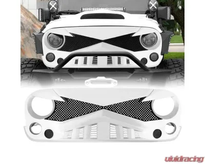 American Modified Hawke Grille White Jeep Wrangler JK 2007-2018 - AMJPAA00117