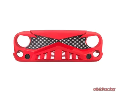 American Modified Hawke Grille Red Jeep Wrangler JK 2007-2018 - AMJPAA00118