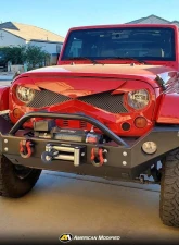 American Modified Hawke Grille Red Jeep Wrangler JK 2007-2018                                     - AMJPAA00118 - Image 5