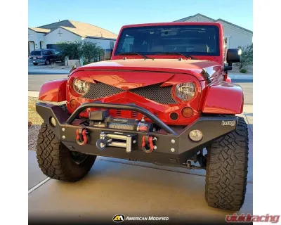 American Modified Hawke Grille Red Jeep Wrangler JK 2007-2018 - AMJPAA00118