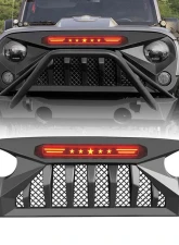 American Modified Gladiator Grille With Red 5 Star Lights Bar Jeep Wrangler JK 2007-2018                                     - AMJPAA00119 - Image 5