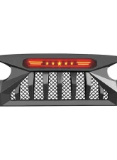American Modified Gladiator Grille With Red 5 Star Lights Bar Jeep Wrangler JK 2007-2018                                     - AMJPAA00119 - Image 2
