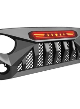 American Modified Gladiator Grille With Red 5 Star Lights Bar Jeep Wrangler JK 2007-2018                                     - AMJPAA00119 - Image 3