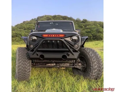 American Modified Gladiator Grille With Red 5 Star Lights Bar Jeep Wrangler JK 2007-2018 - AMJPAA00119