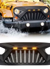 American Modified Goliath Grille With LED Amber LED Running Lights Jeep Wrangler JK 2007-2018                                     - AMJPAA00122 - Image 7