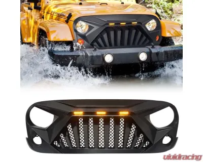 American Modified Goliath Grille With LED Amber LED Running Lights Jeep Wrangler JK 2007-2018 - AMJPAA00122