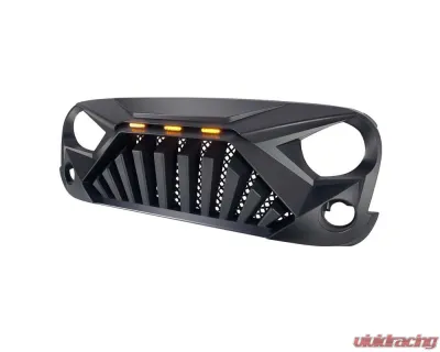 American Modified Goliath Grille With LED Amber LED Running Lights Jeep Wrangler JK 2007-2018 - AMJPAA00122