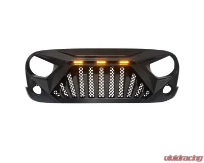 American Modified Goliath Grille With LED Amber LED Running Lights Jeep Wrangler JK 2007-2018 - AMJPAA00122
