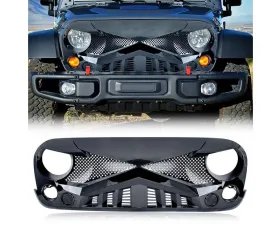 American Modified Hawke Grille Gloss Black Jeep Wrangler JK 2007-2018