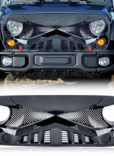 American Modified Hawke Grille Gloss Black Jeep Wrangler JK 2007-2018                                     - AMJPAA00125 - Image 6
