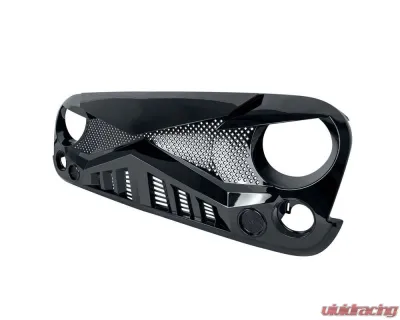 American Modified Hawke Grille Gloss Black Jeep Wrangler JK 2007-2018 - AMJPAA00125