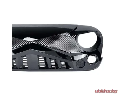 American Modified Hawke Grille Gloss Black Jeep Wrangler JK 2007-2018 - AMJPAA00125