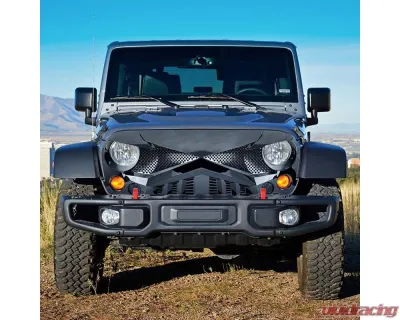 American Modified Hawke Grille Gloss Black Jeep Wrangler JK 2007-2018 - AMJPAA00125