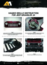 American Modified Hawke Grille Gloss Black Jeep Wrangler JK 2007-2018                                     - AMJPAA00125 - Image 6