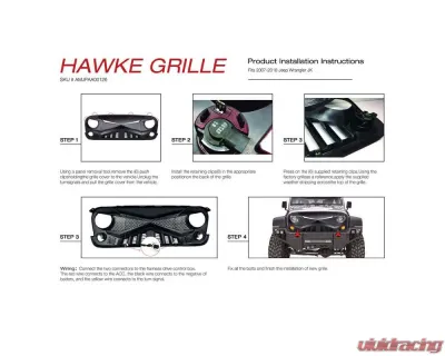 American Modified Hawke Grille With LED Eyebrow - AMJPAA00126