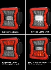 American Modified Jk To JL Conversion LED Tail Lights w/Smoked Lens Jeep Wrangler JK | JKU 2017-2018                                     - AMJPAC03310 - Image 5