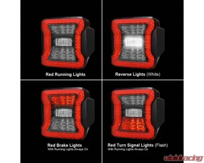 American Modified Jk To JL Conversion LED Tail Lights w/Smoked Lens Jeep Wrangler JK | JKU 2017-2018 - AMJPAC03310