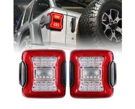 American Modified JK To JL Conversion LED Tail Lights w/Clear Lens Jeep Wrangler JK | JKU 2017-2018