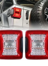 American Modified JK To JL Conversion LED Tail Lights w/Clear Lens Jeep Wrangler JK | JKU 2017-2018                                     - AMJPAC03311 - Image 7