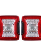 American Modified JK To JL Conversion LED Tail Lights w/Clear Lens Jeep Wrangler JK | JKU 2017-2018                                     - AMJPAC03311 - Image 2