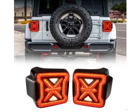 American Modified Arrow Tail Lights w/Smoked Lens Jeep Wrangler JK 2017-2018