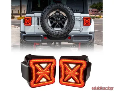 American Modified Arrow Tail Lights w/Smoked Lens Jeep Wrangler JK 2017-2018 - AMJPAC03313