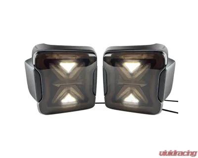 American Modified Arrow Tail Lights w/Smoked Lens Jeep Wrangler JK 2017-2018 - AMJPAC03313