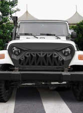 American Modified Shark Grille Matte Black Jeep Wrangler TJ 1997-2006                                     - AMJPBA00103 - Image 6